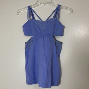 Lululemon blue cutout workout yoga strappy tank top Size 4